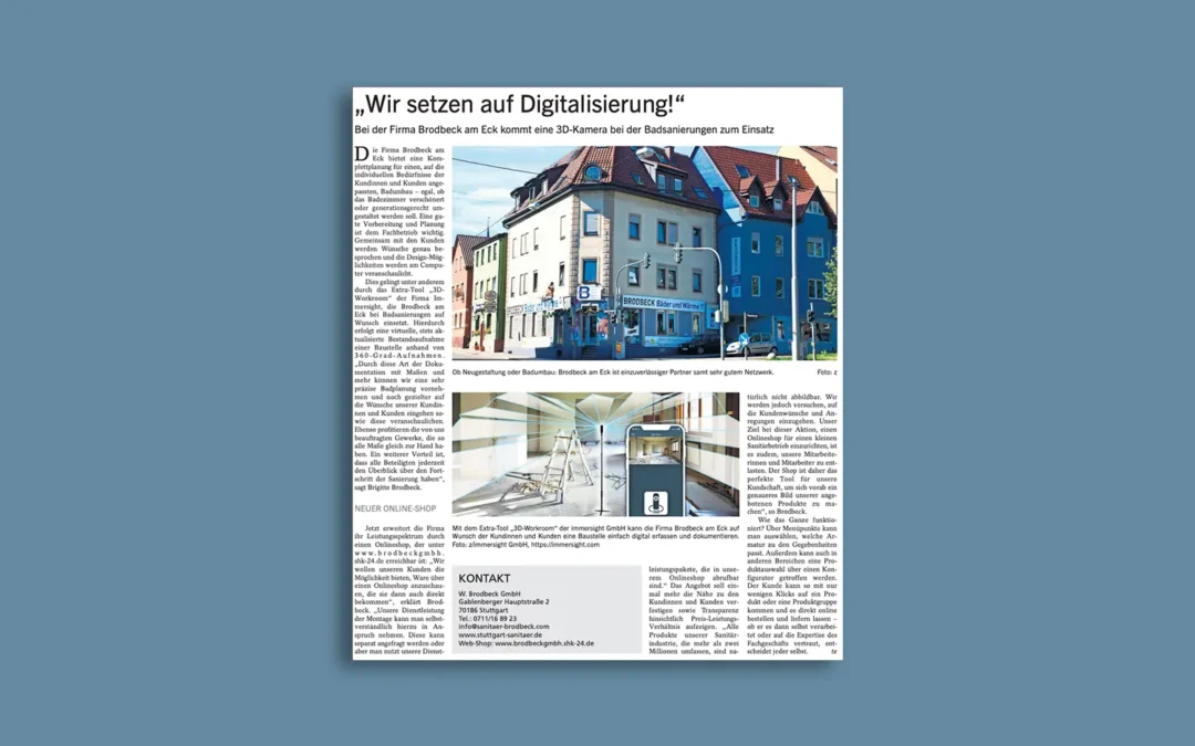 Firma Brodbeck in der Stuttgarter Zeitung