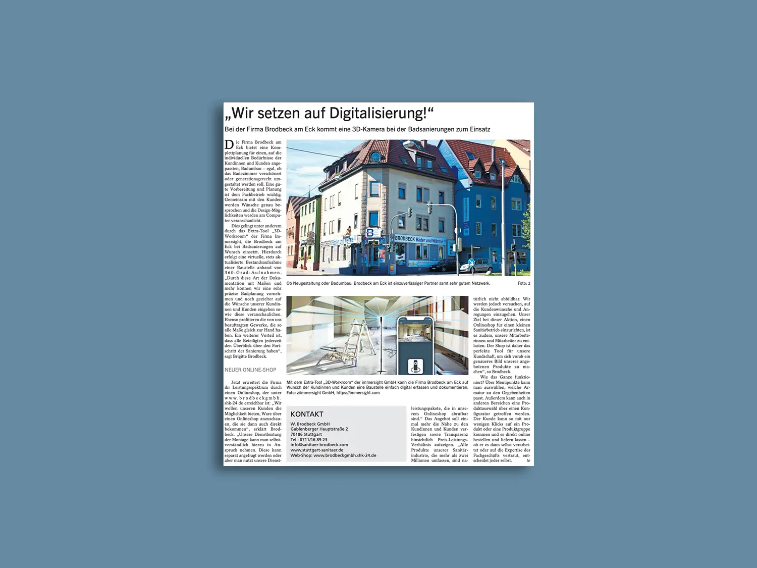 Firma Brodbeck in der Stuttgarter Zeitung1