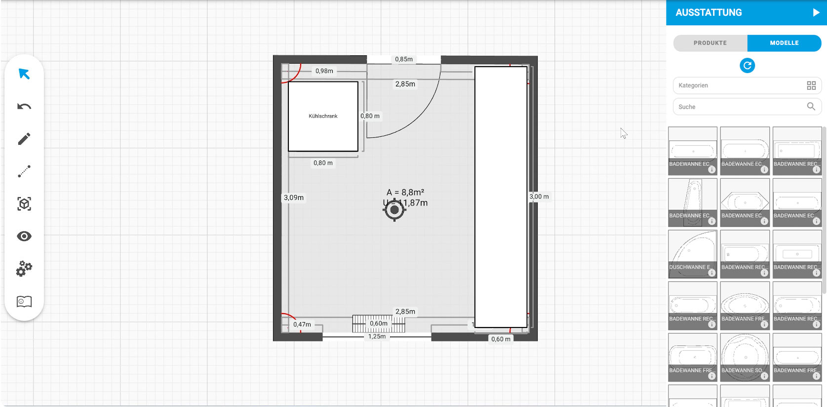 Grundriss 2D umplanen Modelle immersight