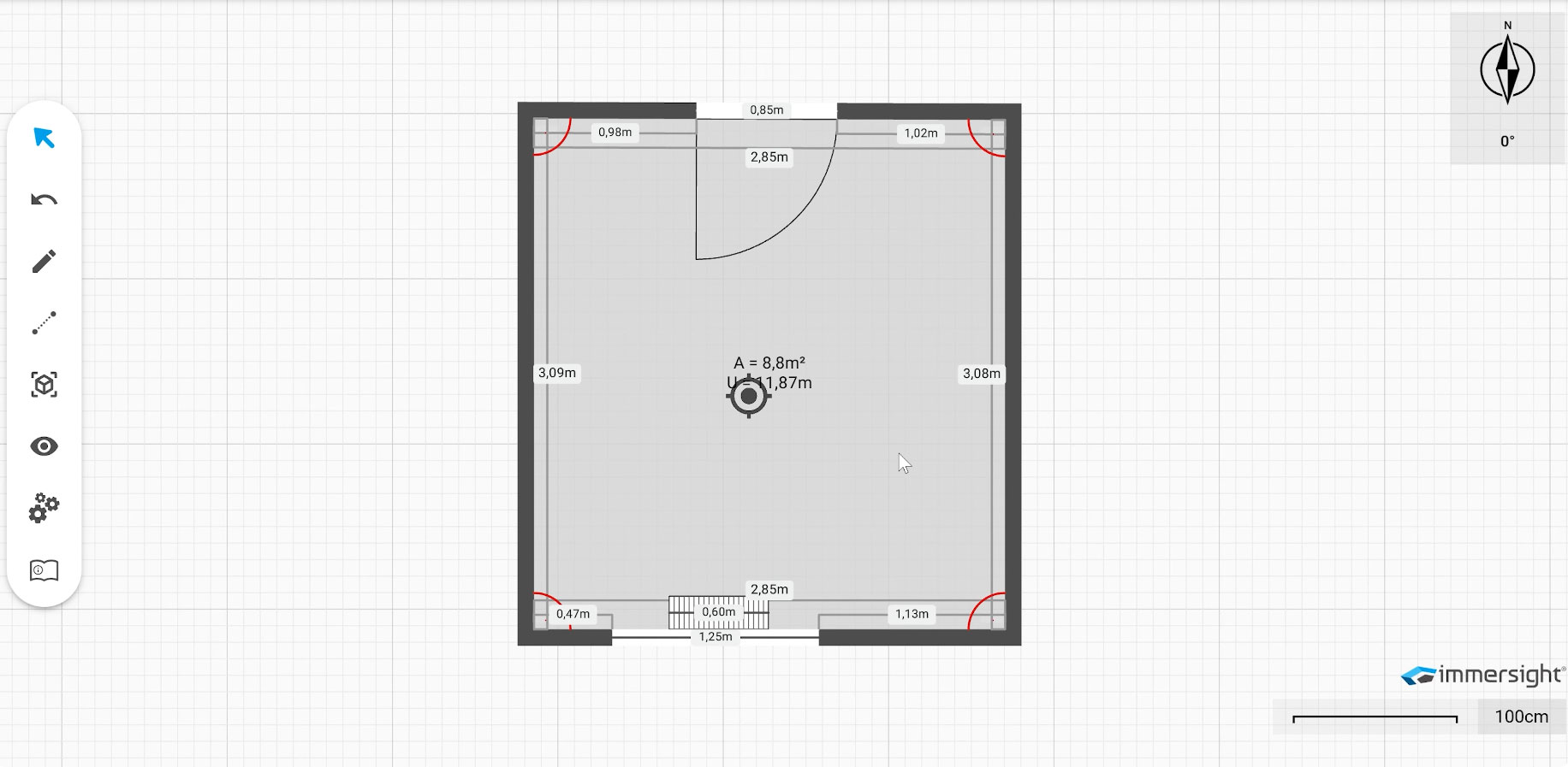 Grundrissplan umplanen immersight