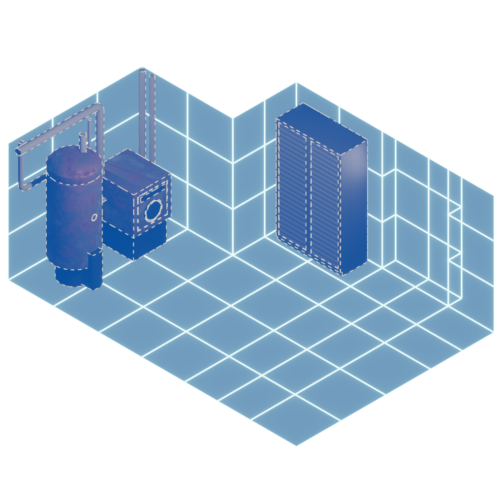 Virtueller Zwilling 360Grad Kamera Heizraum